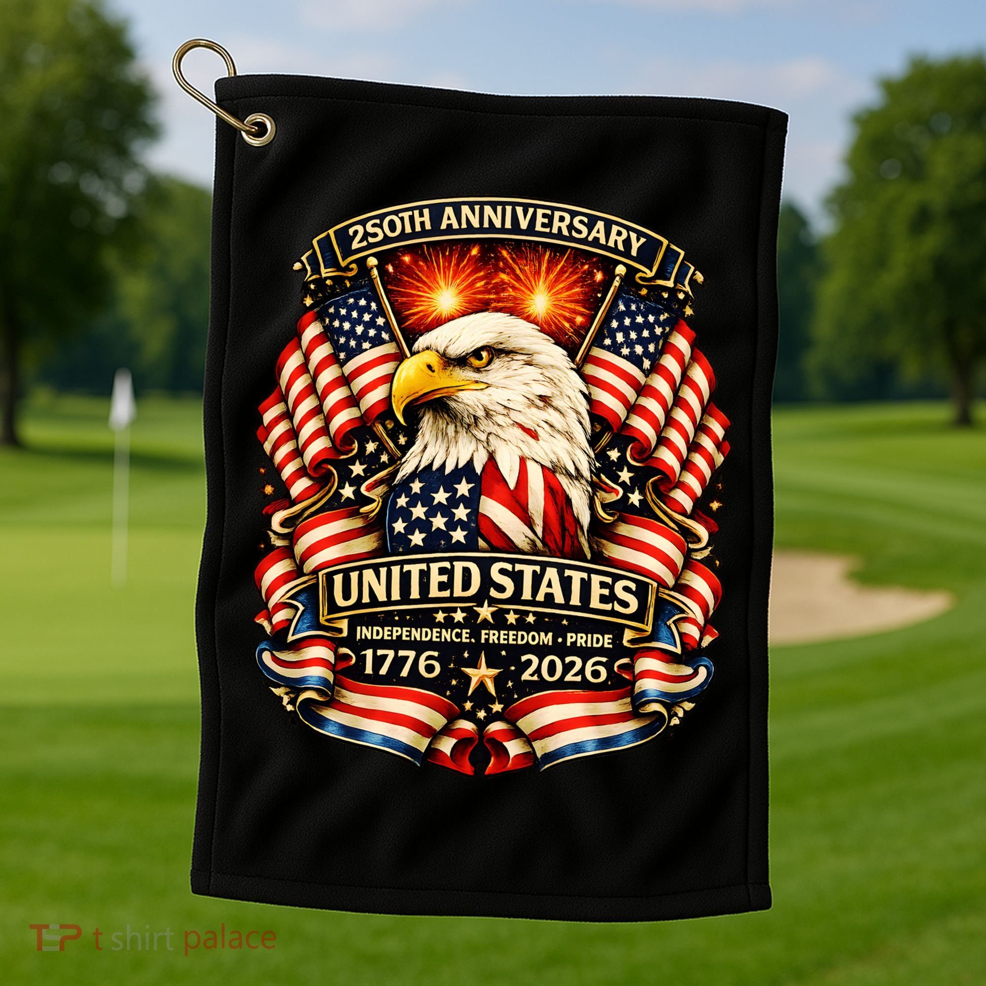 USA Independence 250th Anniversary 1776 2026 Golf Towel