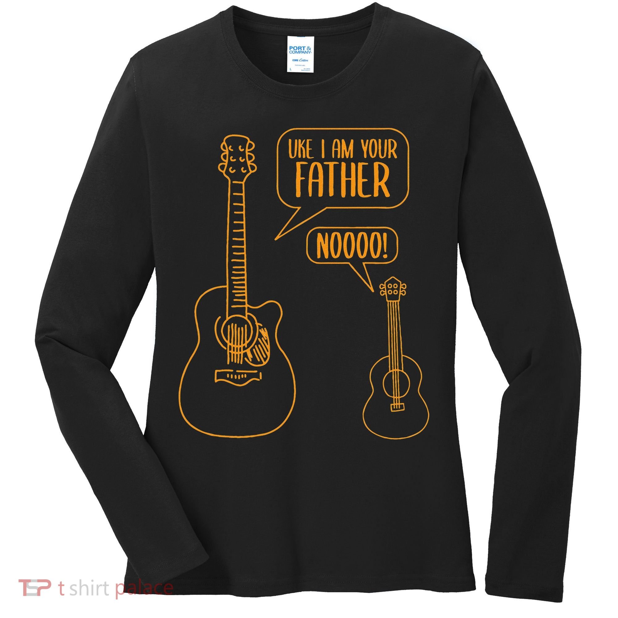 Uke I am Your Father Guitar Ukulele Music Hilarious Women's Long Sleeve Shirt