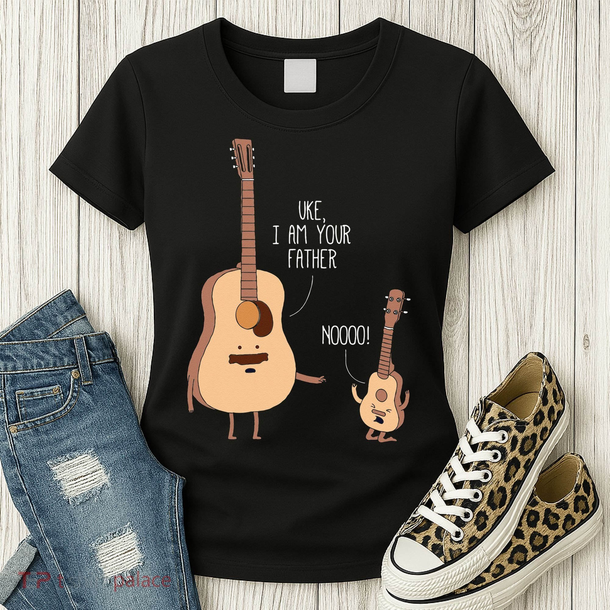Uke I Am Your Father Ukulele Guitar Music Women's T-Shirt