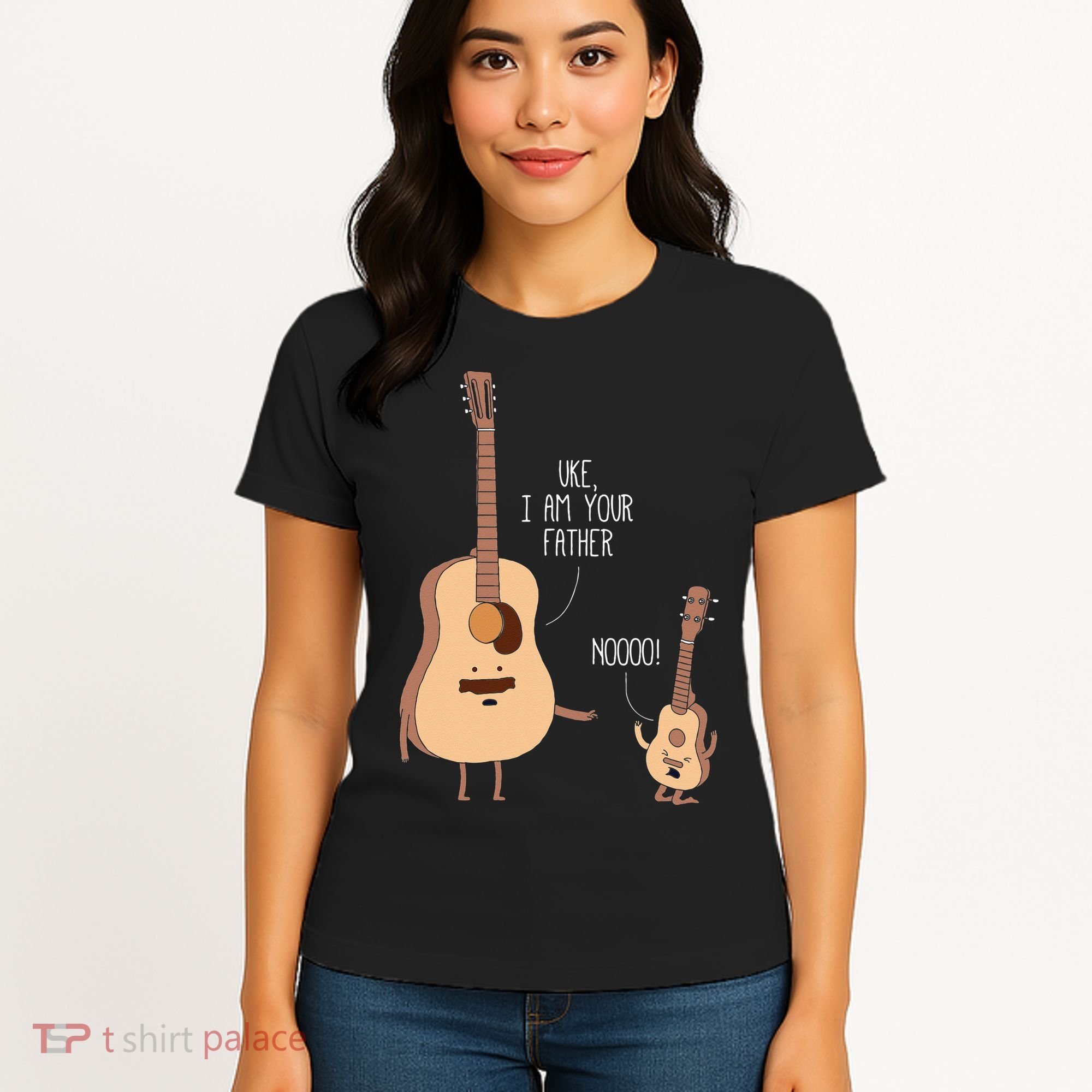 Uke I Am Your Father Ukulele Guitar Music Women's T-Shirt