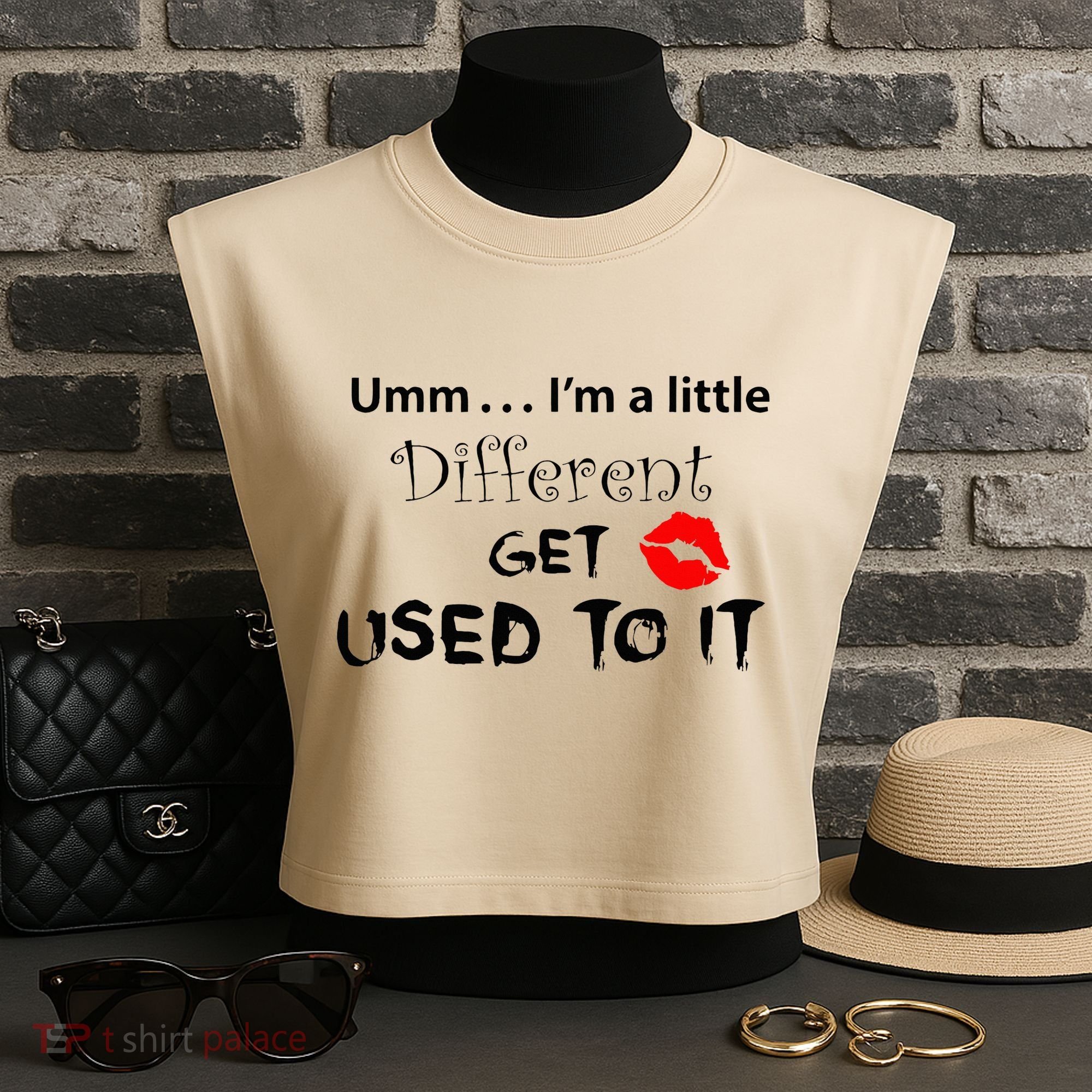 Umm I’M A Little Different Get Used Garment-Dyed Women's Muscle Tee