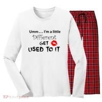 Umm I’M A Little Different Get Used Women's Long Sleeve Flannel Pajama Set  thumb 0