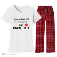 Umm I’M A Little Different Get Used Women's Flannel Pajama Set thumb 0