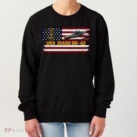 Uss Idaho Bbgift42 Ww2 Battleship Warship Veterans Day Father's Cool Gift Women's Sweatshirt thumb 0