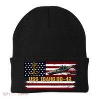 Uss Idaho Bbgift42 Ww2 Battleship Warship Veterans Day Father's Cool Gift Beanie thumb 0