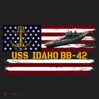 Uss Idaho Bbgift42 Ww2 Battleship Warship Veterans Day Father's Cool Gift Beanie thumb 2