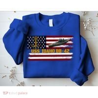 Uss Idaho Bbgift42 Ww2 Battleship Warship Veterans Day Father's Cool Gift Sweatshirt thumb 2