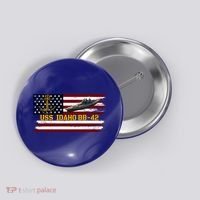 Uss Idaho Bbgift42 Ww2 Battleship Warship Veterans Day Father's Cool Gift Button thumb 0