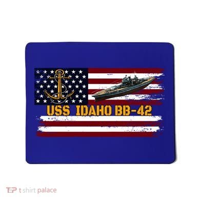 Uss Idaho Bbgift42 Ww2 Battleship Warship Veterans Day Father's Cool Gift Mousepad
