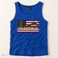 Uss Idaho Bbgift42 Ww2 Battleship Warship Veterans Day Father's Cool Gift Tank Top thumb 2