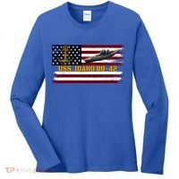 Uss Idaho Bbgift42 Ww2 Battleship Warship Veterans Day Father's Cool Gift Women's Long Sleeve Shirt thumb 0