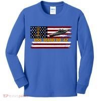 Uss Idaho Bbgift42 Ww2 Battleship Warship Veterans Day Father's Cool Gift Kids Long Sleeve Shirt thumb 0