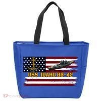 Uss Idaho Bbgift42 Ww2 Battleship Warship Veterans Day Father's Cool Gift Tote Bag thumb 0