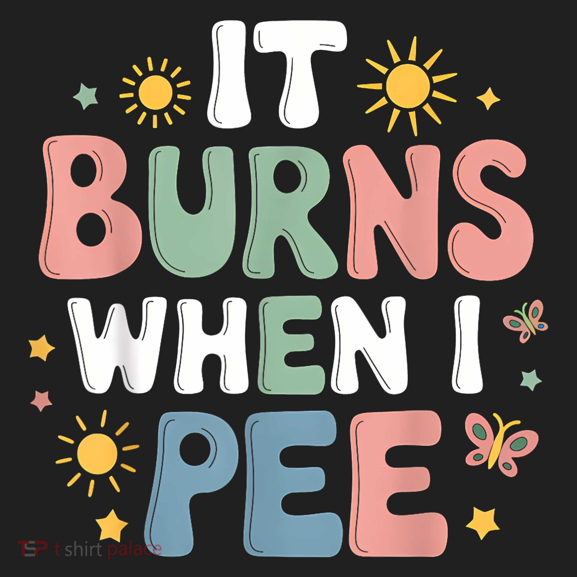 Uti It Burns When I Pee Funny Get Well Soon Gift Golf Towel