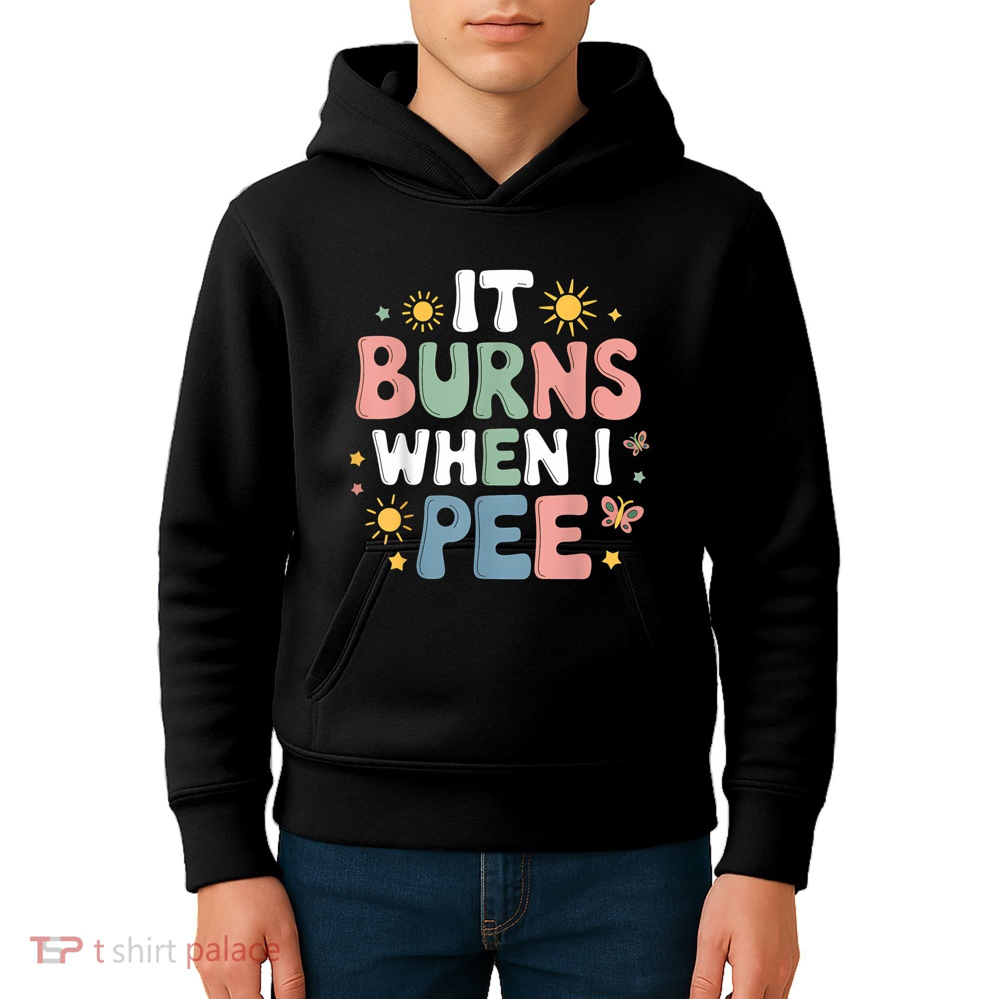 Uti It Burns When I Pee Funny Get Well Soon Gift Kids Hoodie