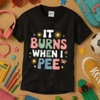 Uti It Burns When I Pee Funny Get Well Soon Gift Kids T-Shirt thumb 3