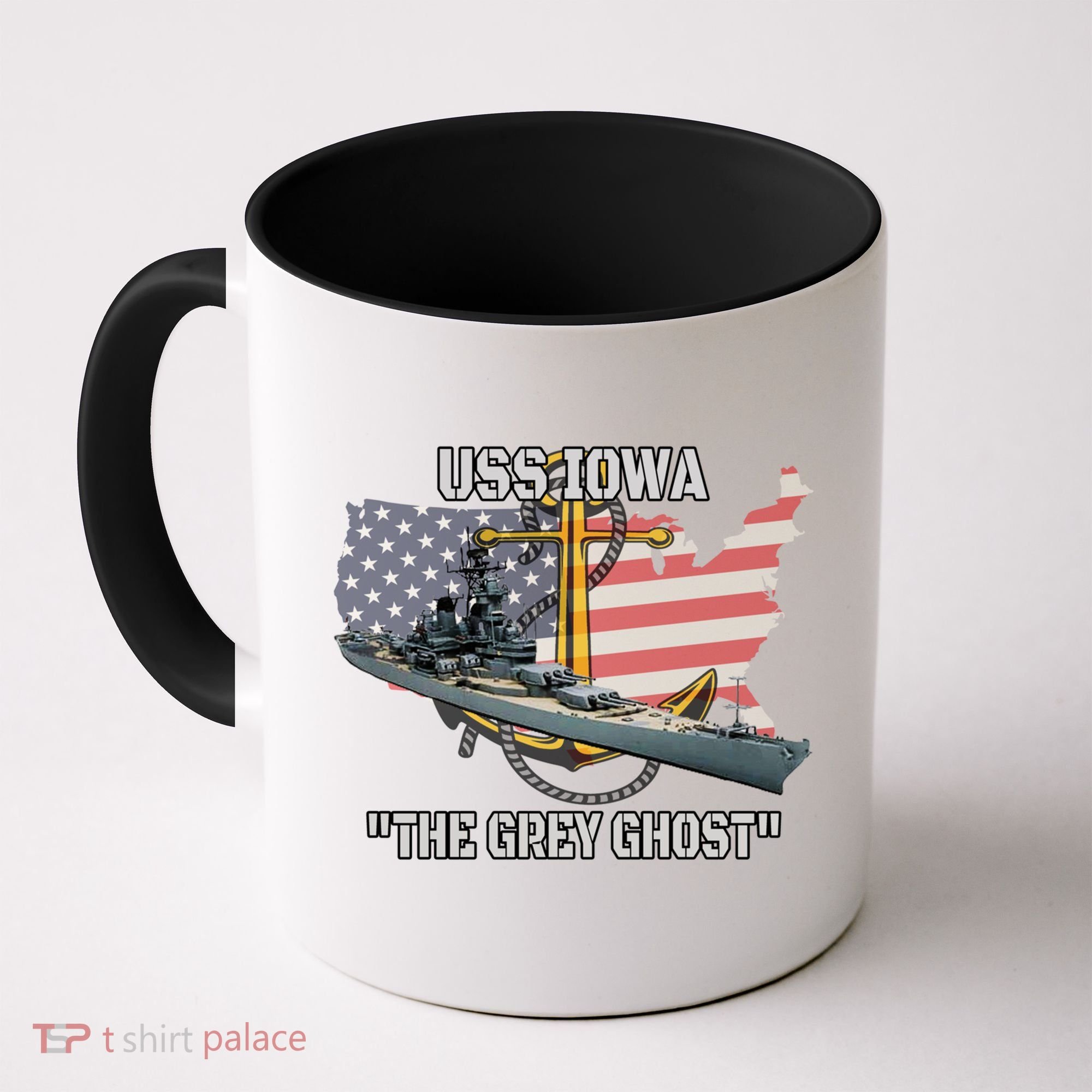 Uss Iowa Battleship Veterans Day Warship Bb61 FatherS Day Cute Gift Coffee Mug