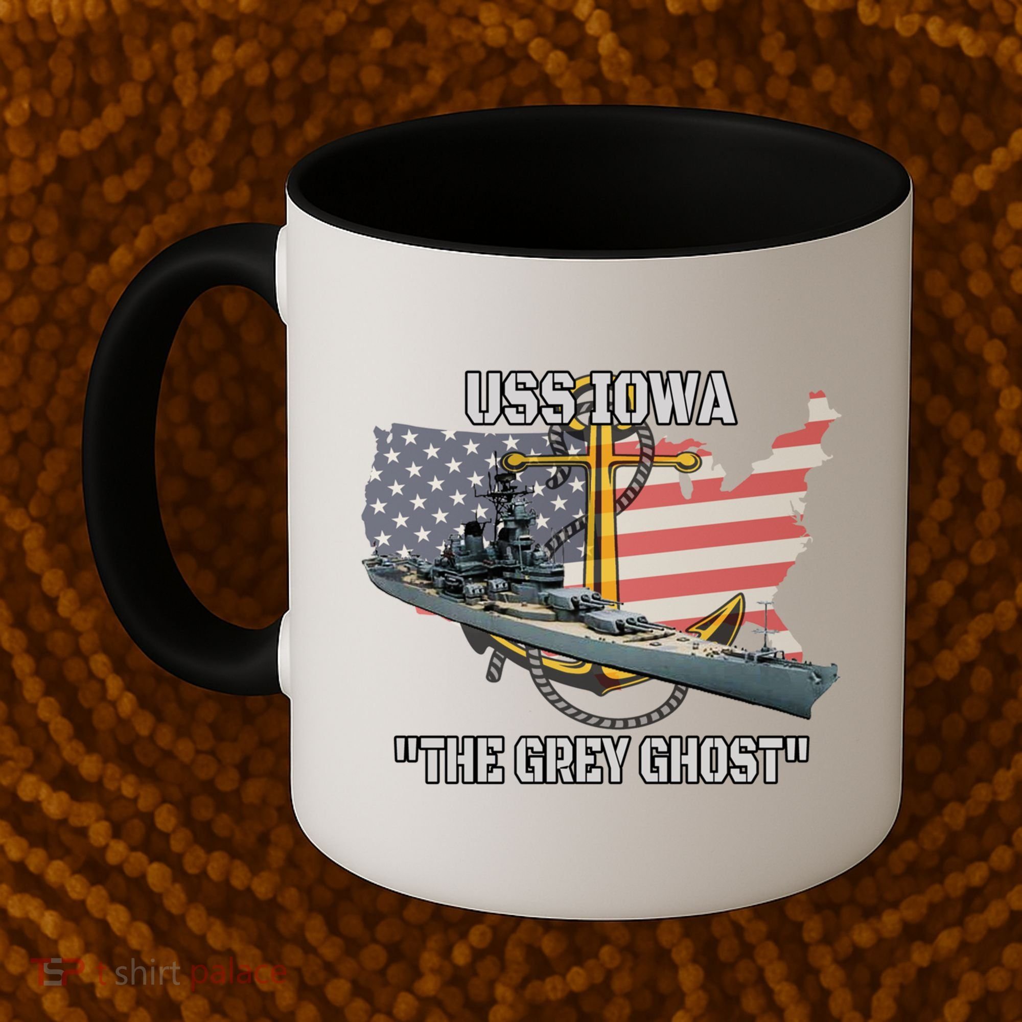 Uss Iowa Battleship Veterans Day Warship Bb61 FatherS Day Cute Gift Coffee Mug