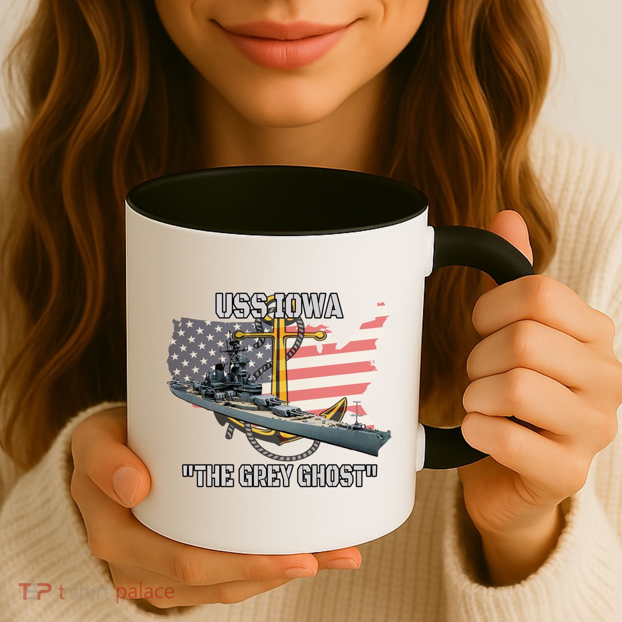 Uss Iowa Battleship Veterans Day Warship Bb61 FatherS Day Cute Gift Coffee Mug