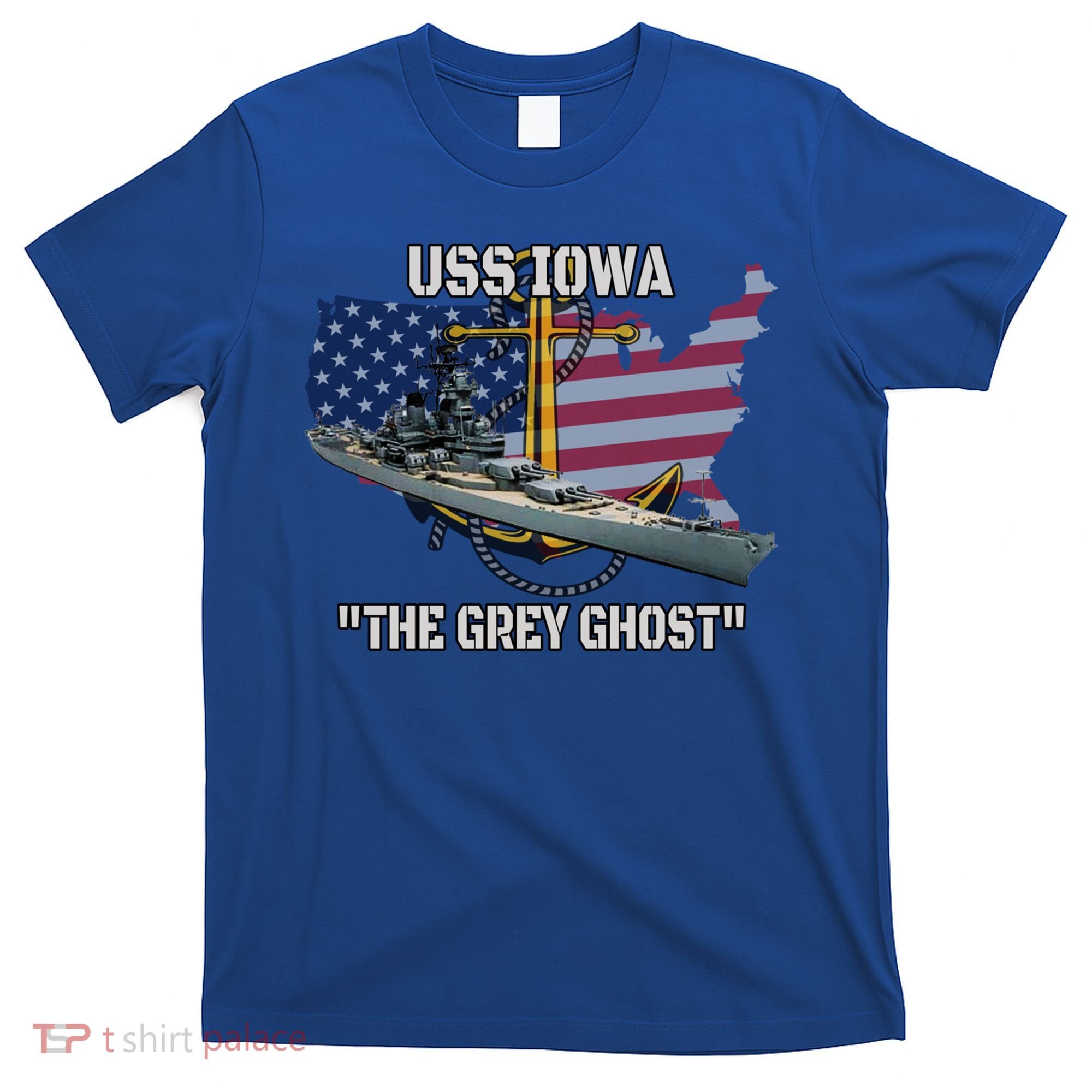 Uss Iowa Battleship Veterans Day Warship Bb61 FatherS Day Cute Gift T-Shirt