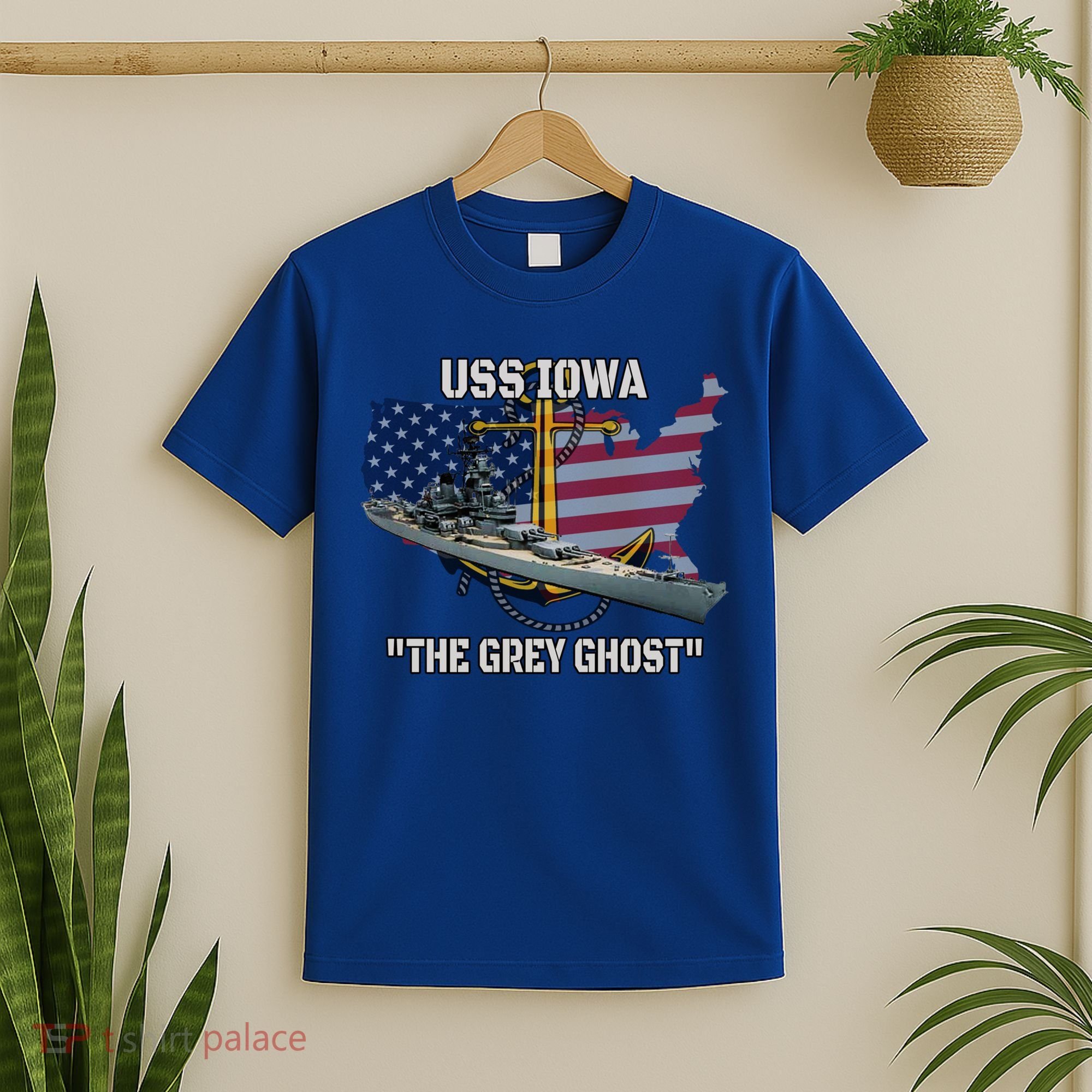 Uss Iowa Battleship Veterans Day Warship Bb61 FatherS Day Cute Gift T-Shirt
