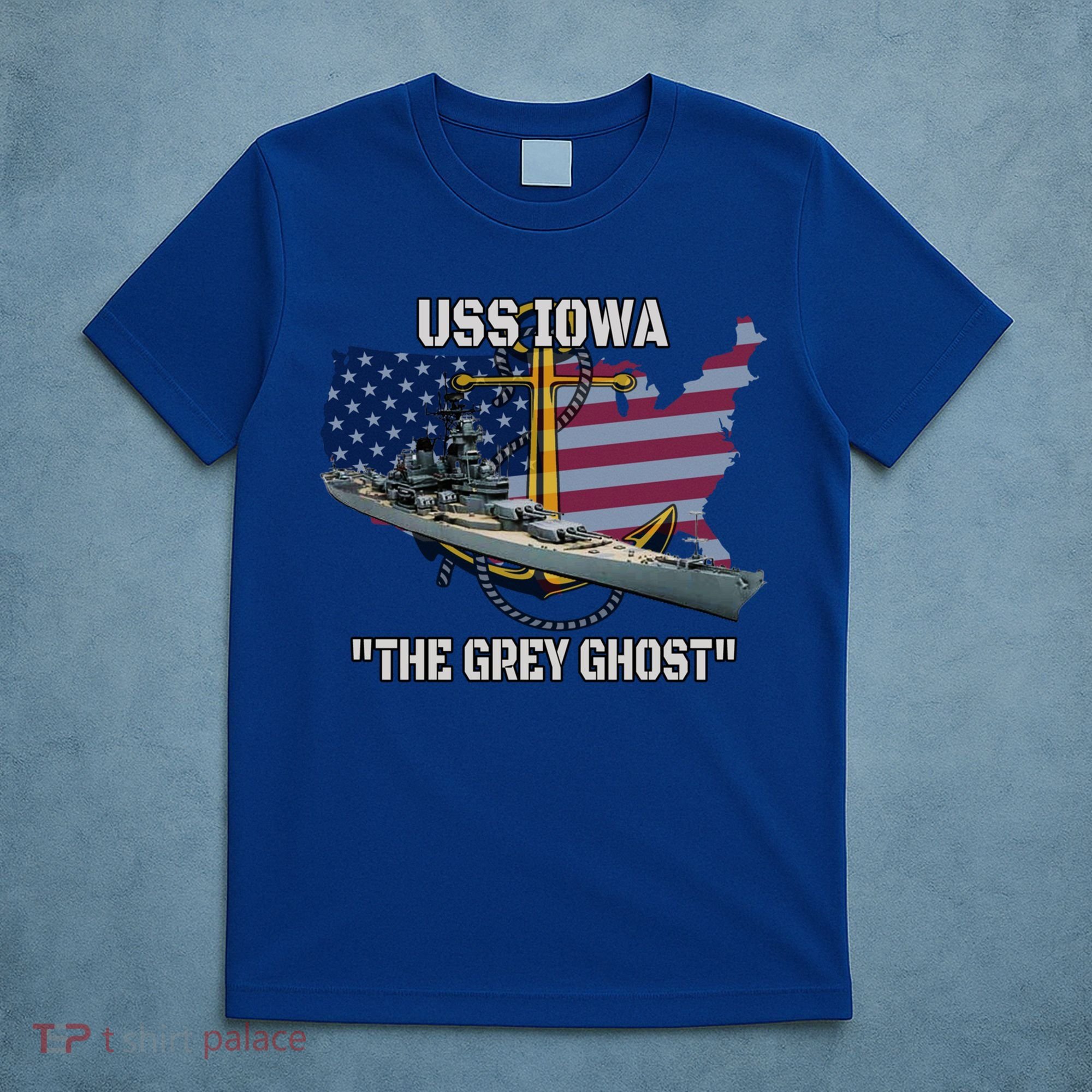 Uss Iowa Battleship Veterans Day Warship Bb61 FatherS Day Cute Gift T-Shirt