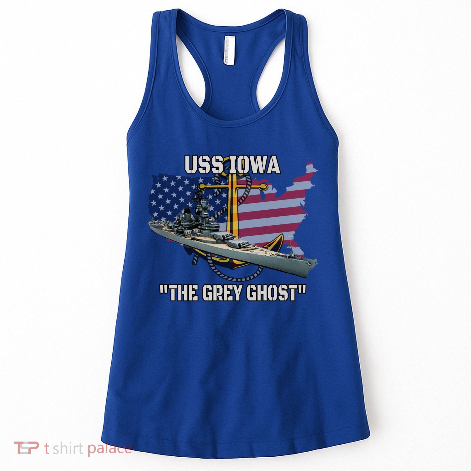 Uss Iowa Battleship Veterans Day Warship Bb61 FatherS Day Cute Gift Women's Tank Top