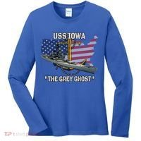 Uss Iowa Battleship Veterans Day Warship Bb61 FatherS Day Cute Gift Women's Long Sleeve Shirt thumb 0