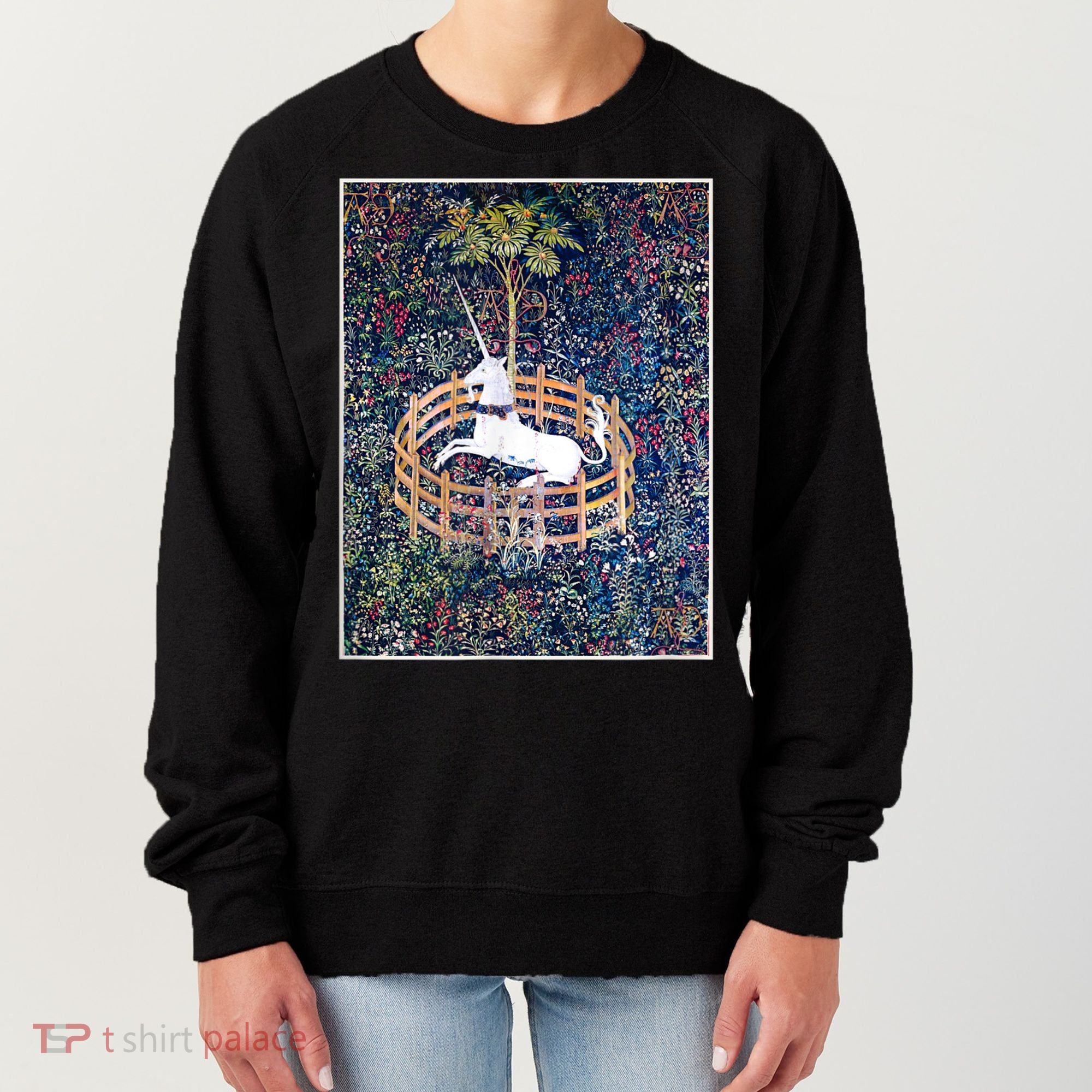Unicorn In Captivity Medieval Renaissance Art Aesthetic Women's Sweatshirt