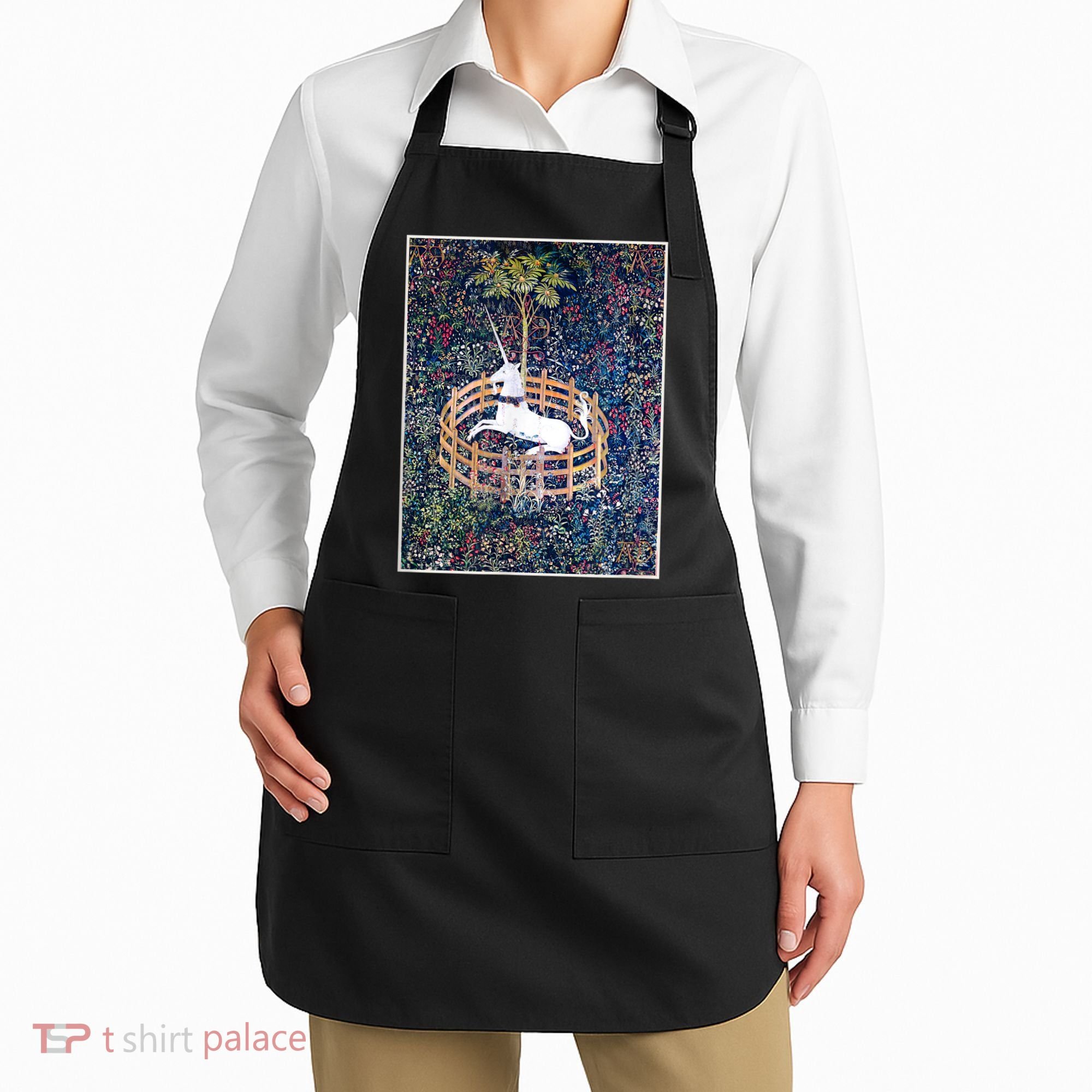 Unicorn In Captivity Medieval Renaissance Art Aesthetic Apron