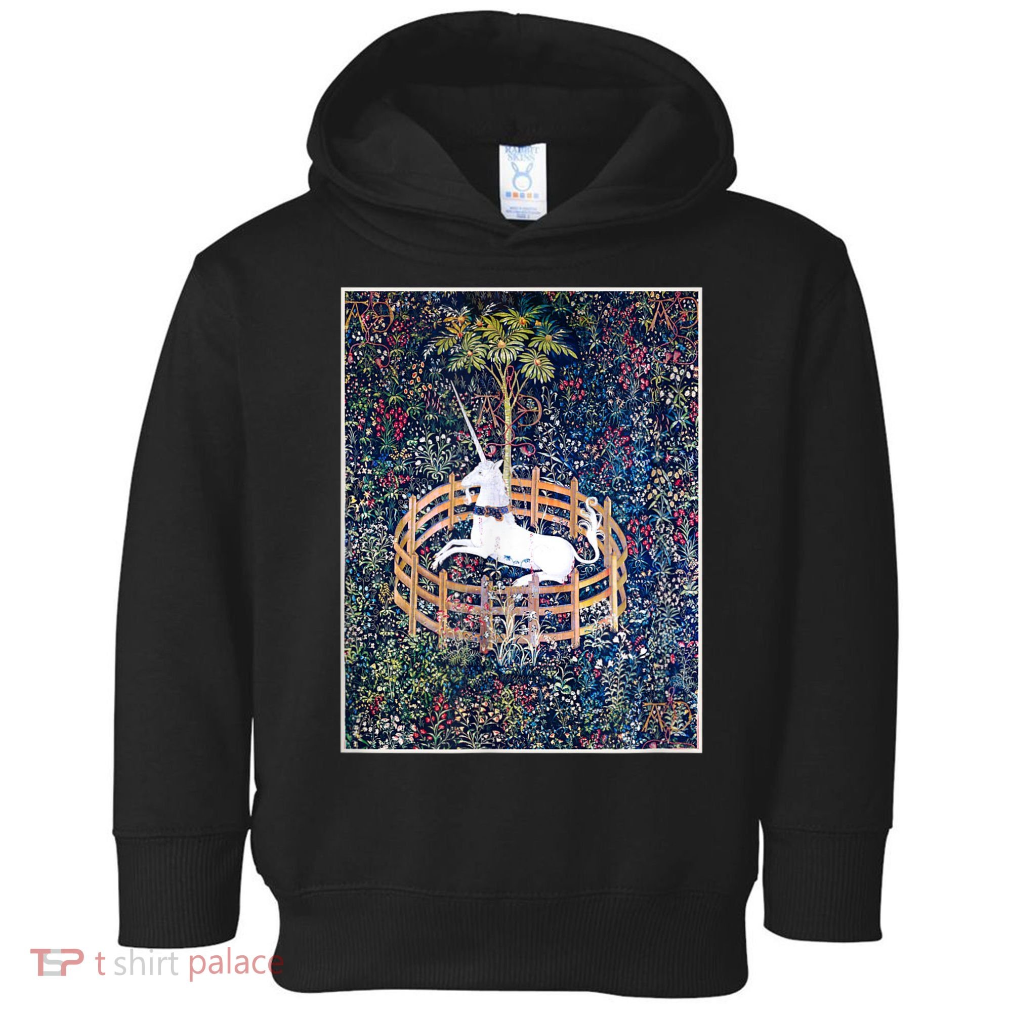 Unicorn In Captivity Medieval Renaissance Art Aesthetic Toddler Hoodie