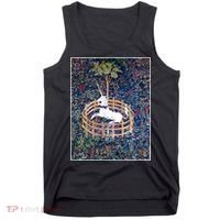 Unicorn In Captivity Medieval Renaissance Art Aesthetic Tank Top thumb 0