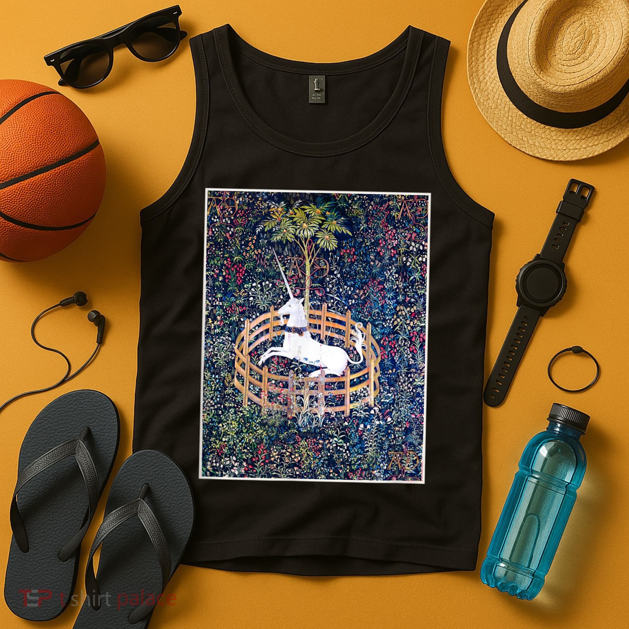 Unicorn In Captivity Medieval Renaissance Art Aesthetic Tank Top