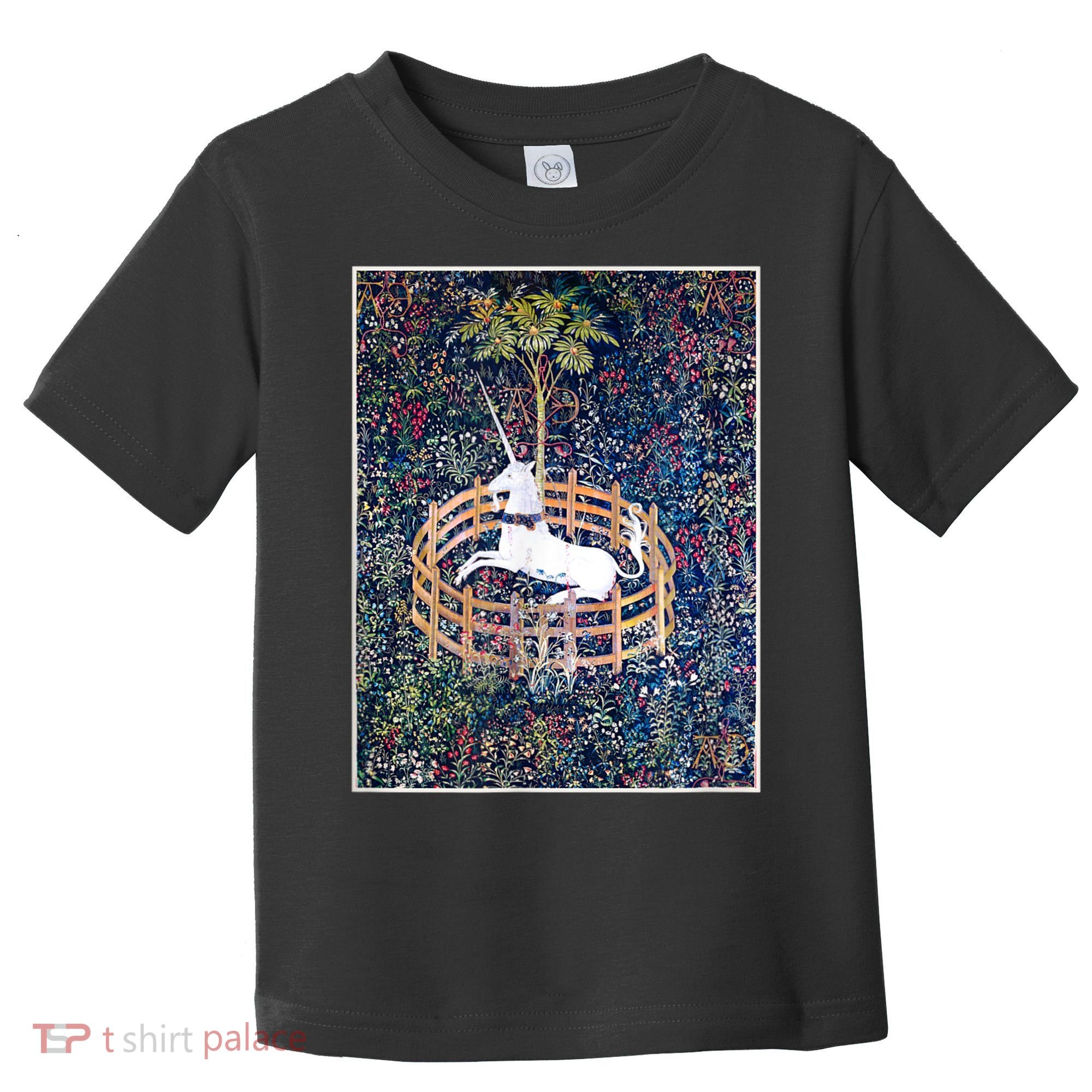 Unicorn In Captivity Medieval Renaissance Art Aesthetic Toddler T-Shirt