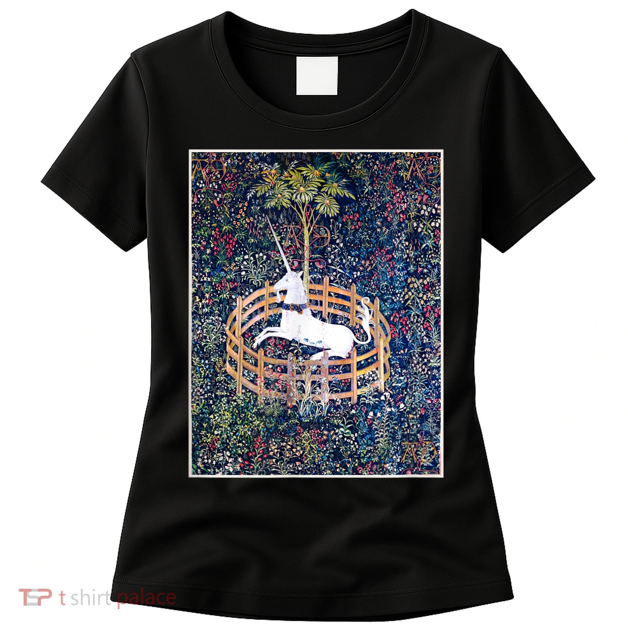Unicorn In Captivity Medieval Renaissance Art Aesthetic Women's T-Shirt