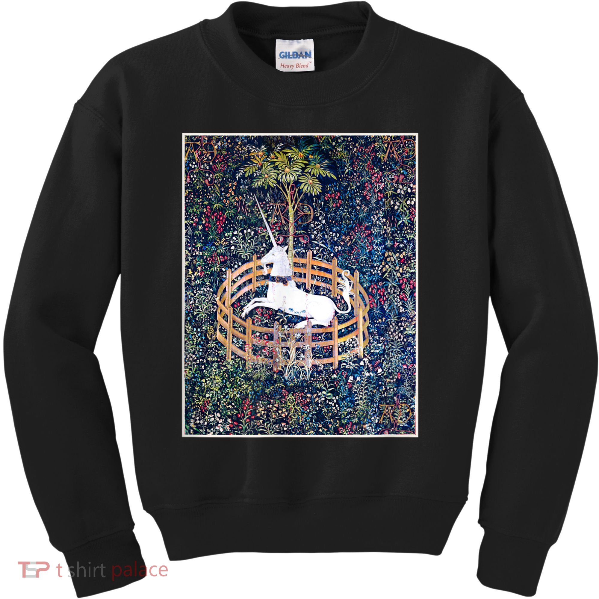 Unicorn In Captivity Medieval Renaissance Art Aesthetic Kids Sweatshirt