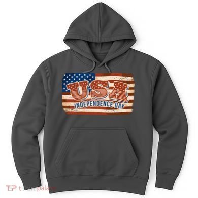 USA Independence Day Vintage Flag Hoodie