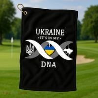 Ukraine Is In My DNA Golf Towel thumb 1