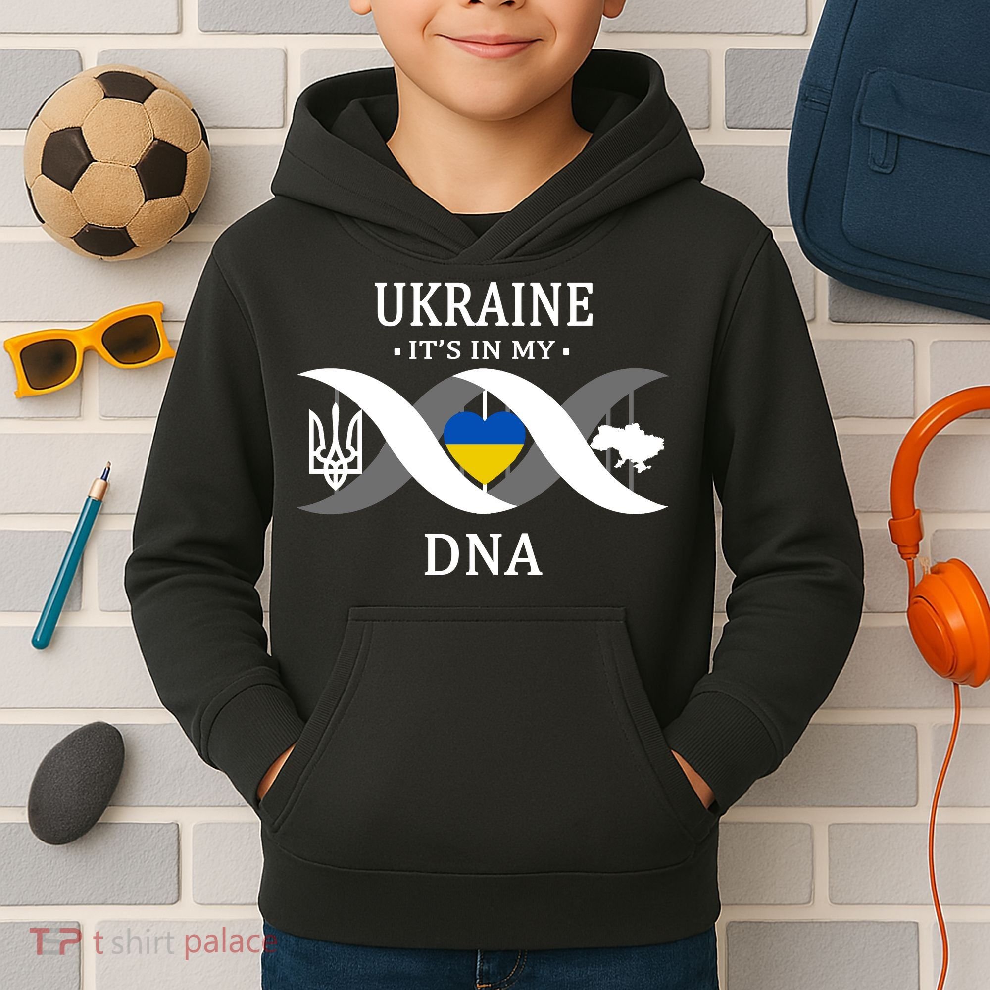 Ukraine Is In My DNA Kids Hoodie