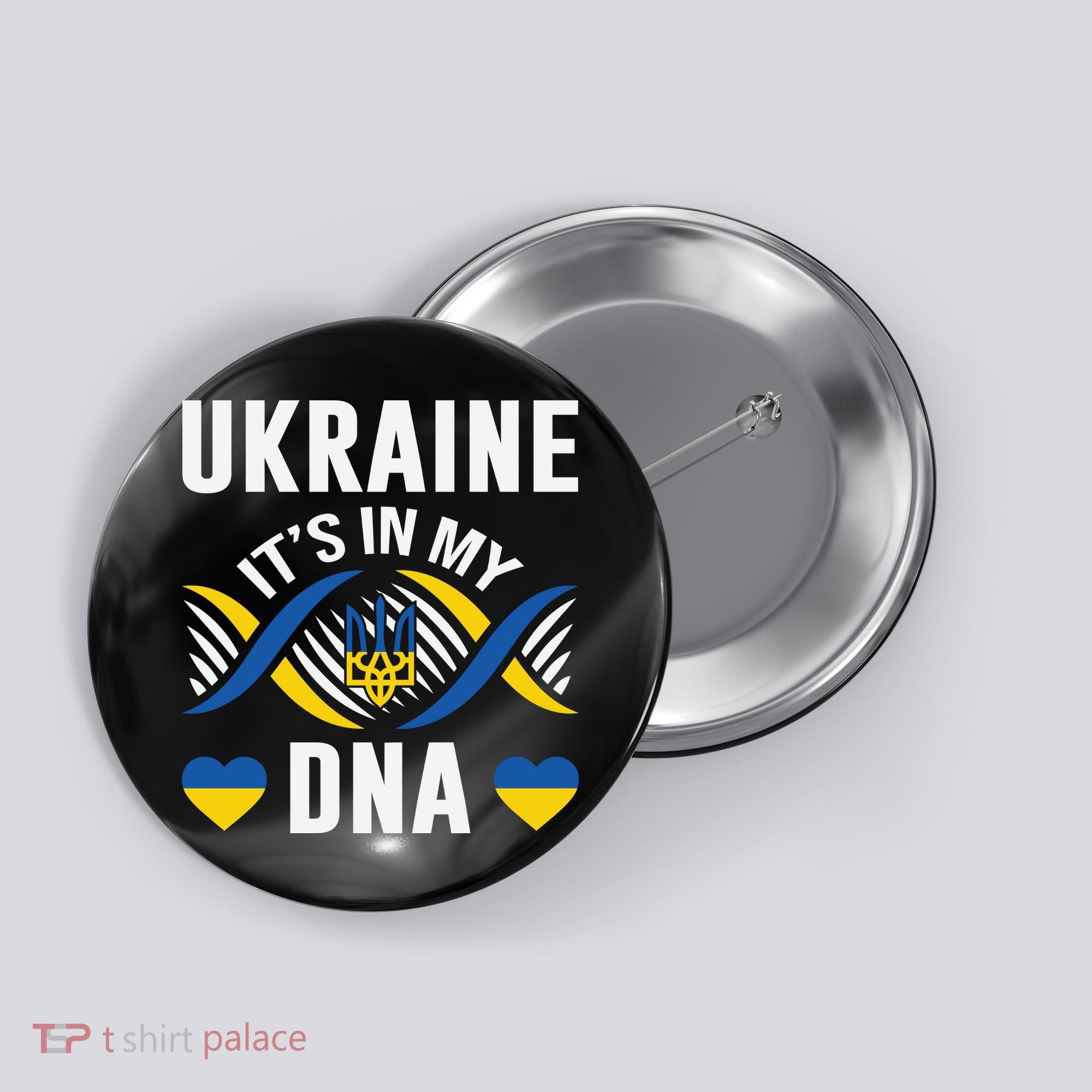 Ukraine Its In My DNA National Symbol Button
