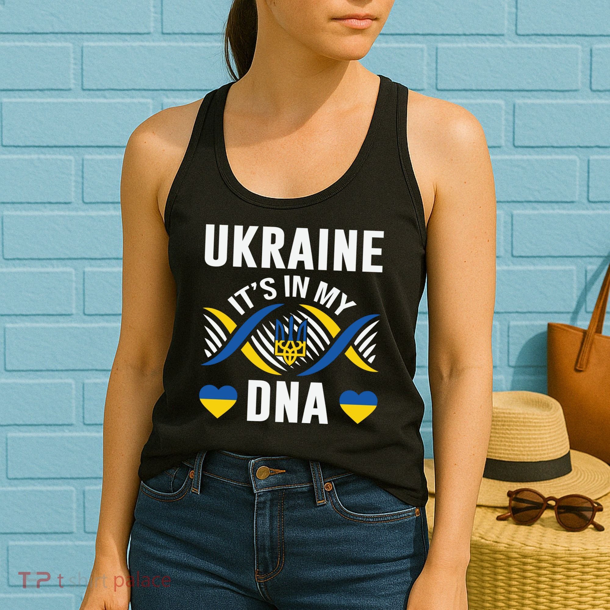 Ukraine Its In My DNA National Symbol Women's Tank Top