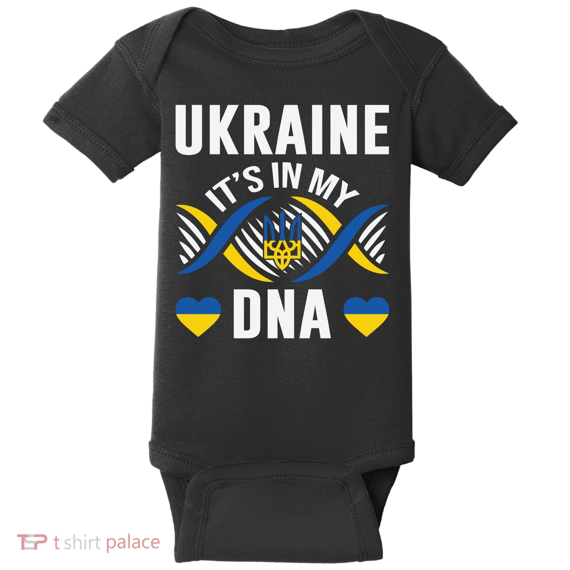 Ukraine Its In My DNA National Symbol Baby Bodysuit