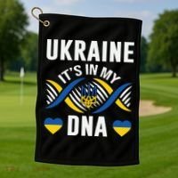 Ukraine Its In My DNA National Symbol Golf Towel thumb 1