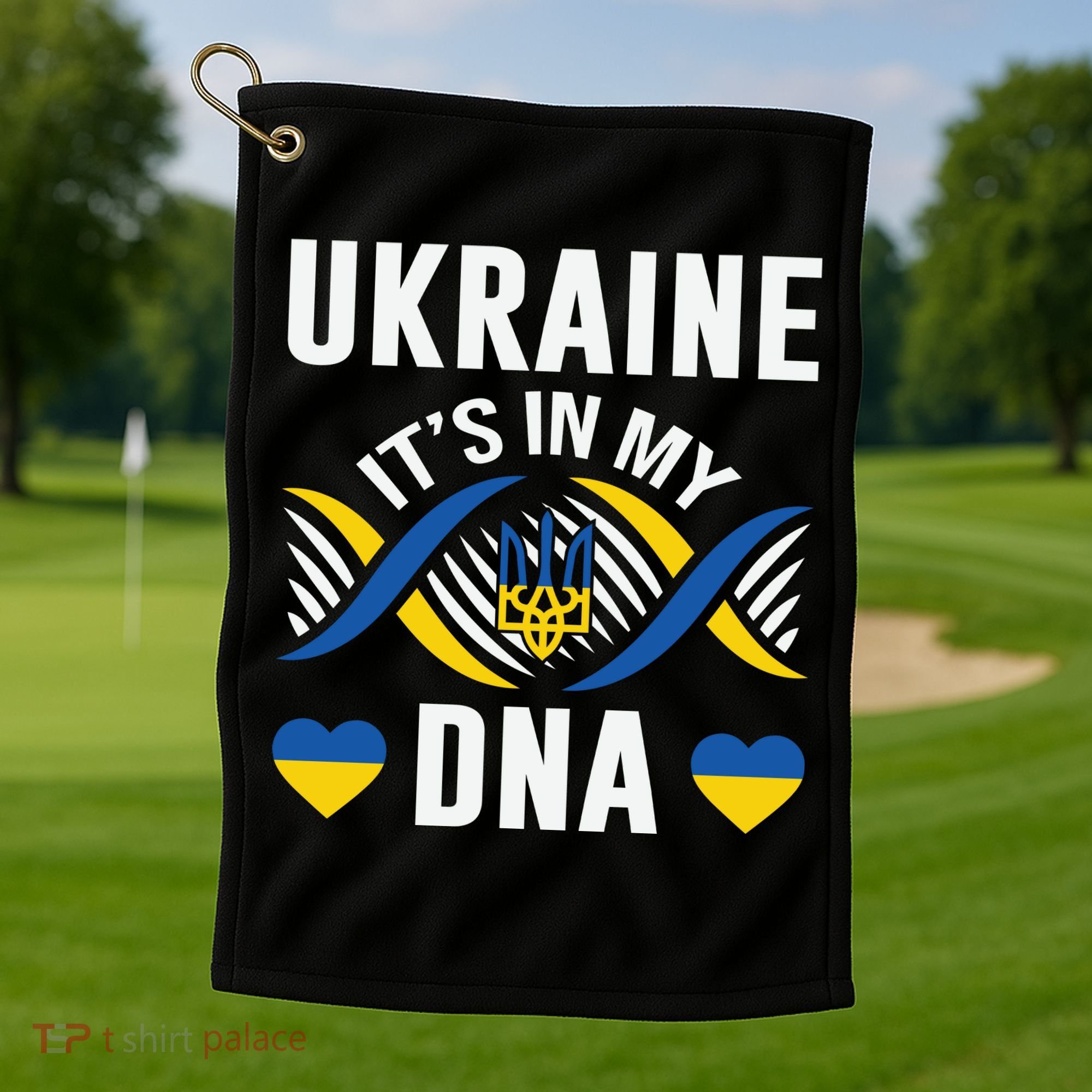 Ukraine Its In My DNA National Symbol Golf Towel