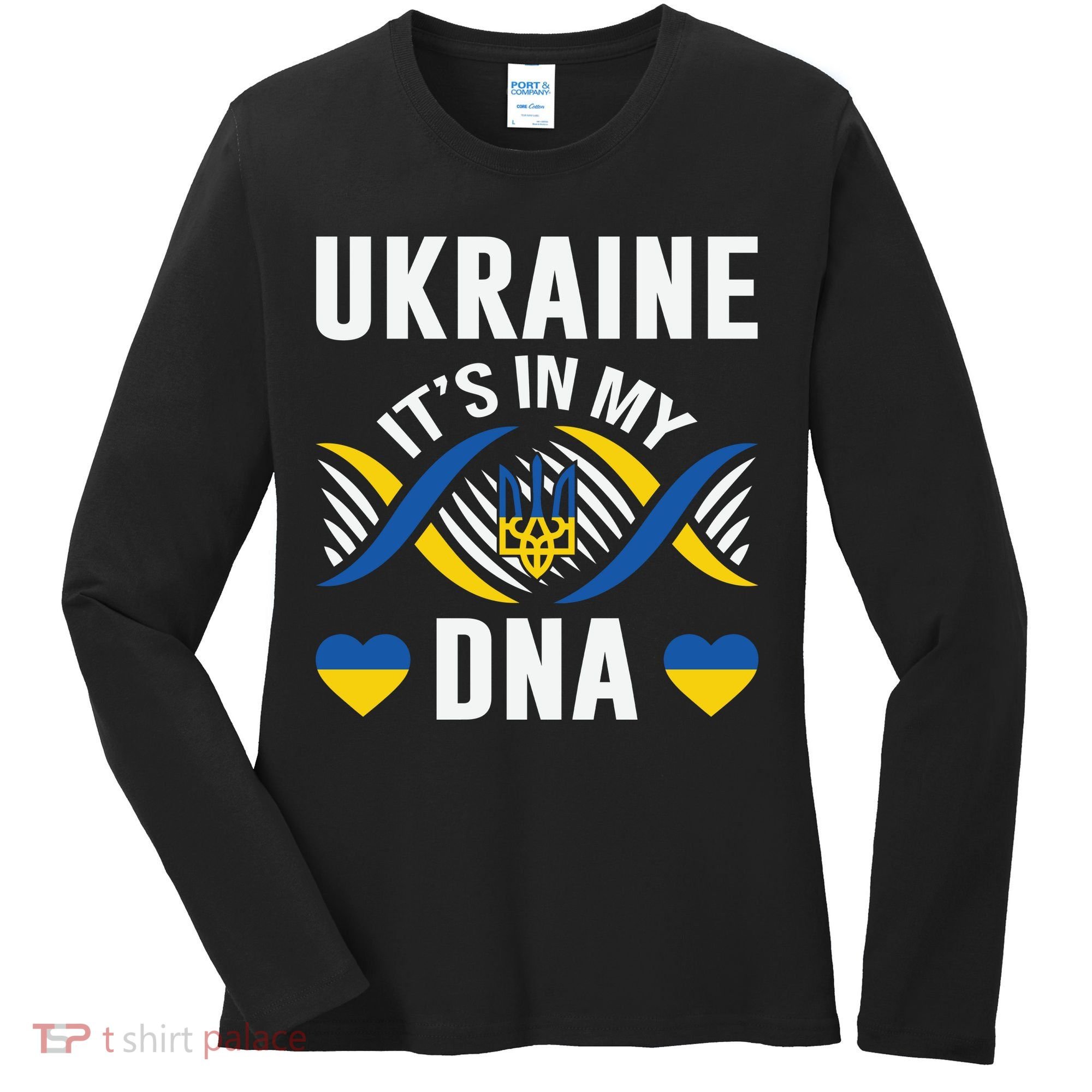 Ukraine Its In My DNA National Symbol Women's Long Sleeve Shirt