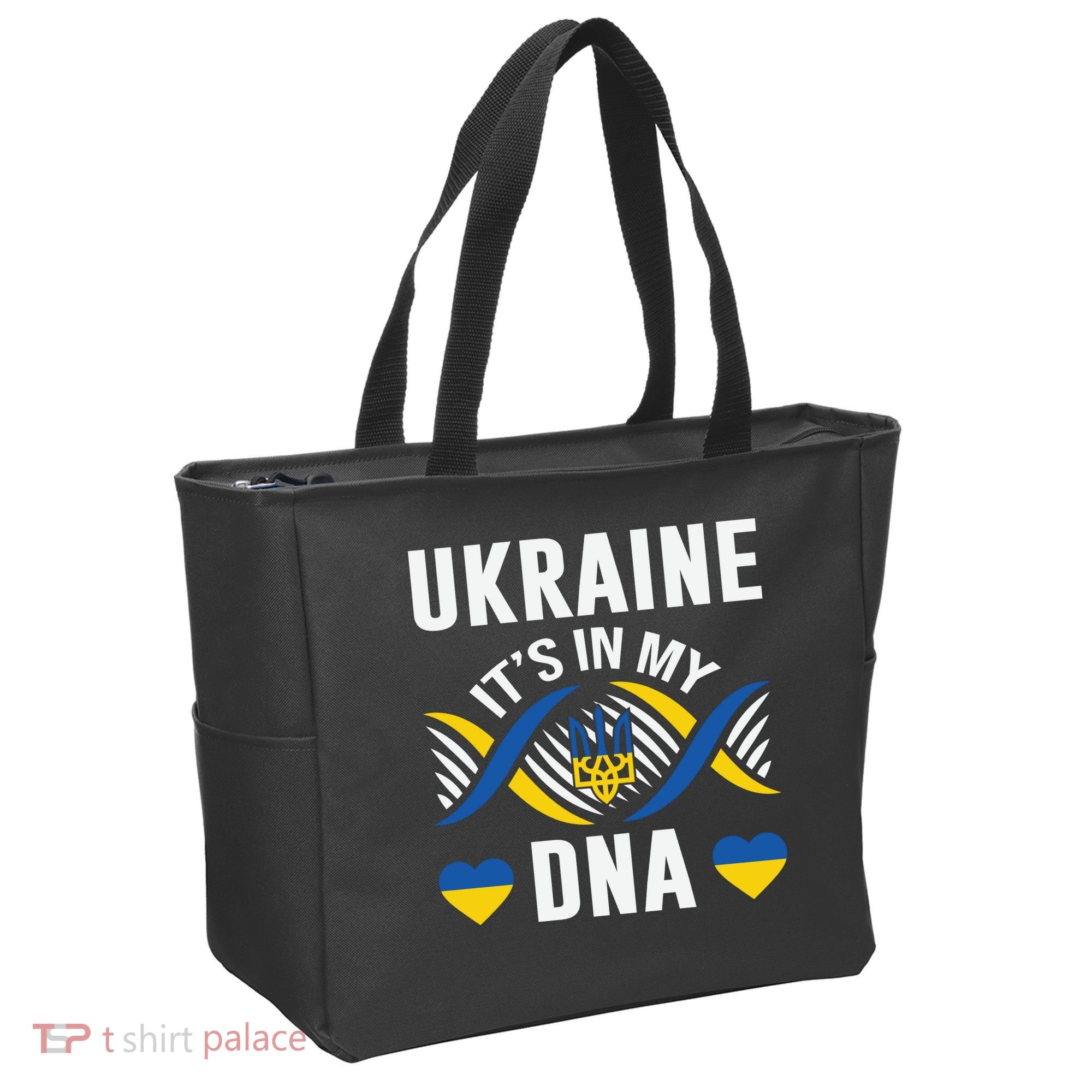 Ukraine Its In My DNA National Symbol Tote Bag