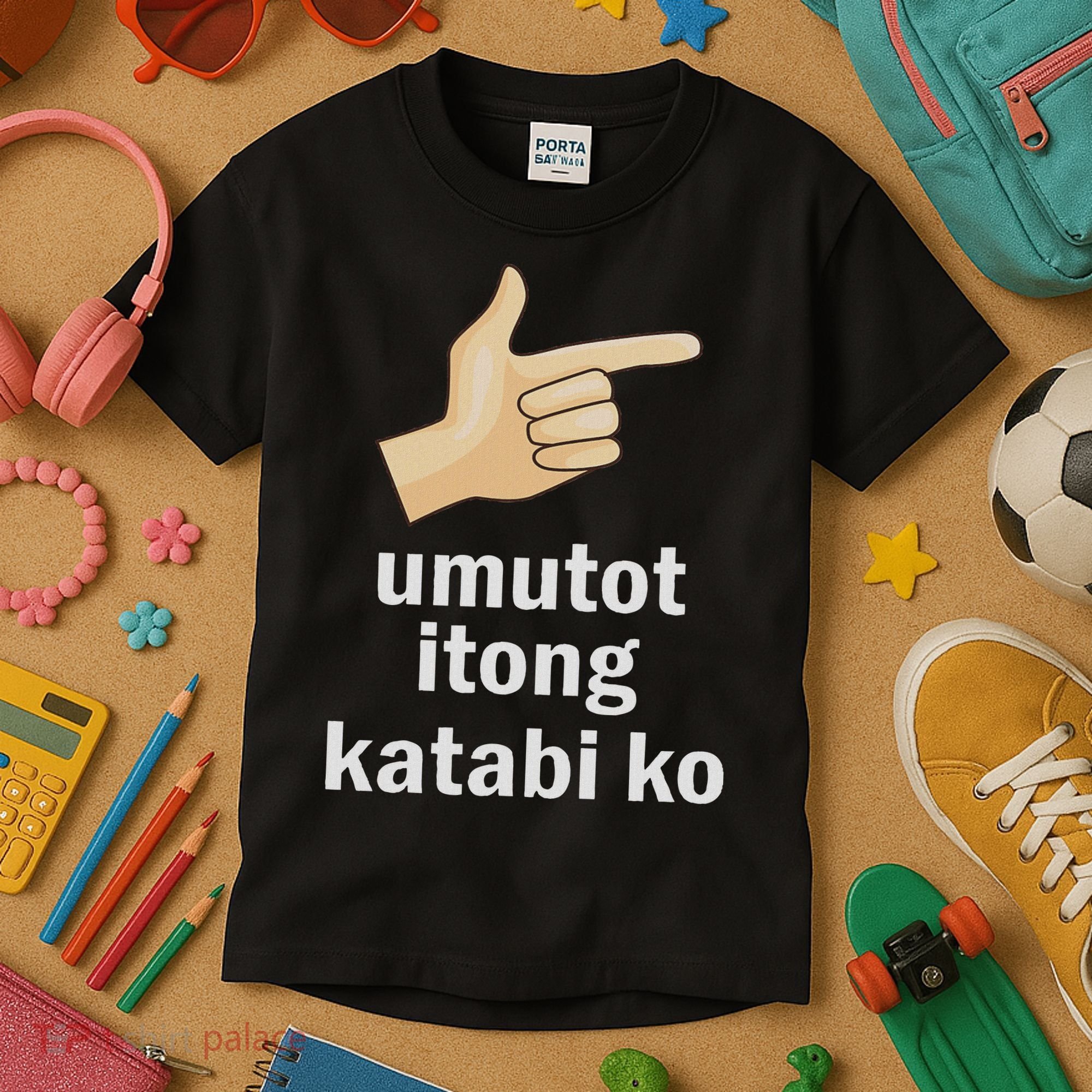 Umutot Itong Katabi Ko Funny Filipino Pinoy Philippines Kids T-Shirt