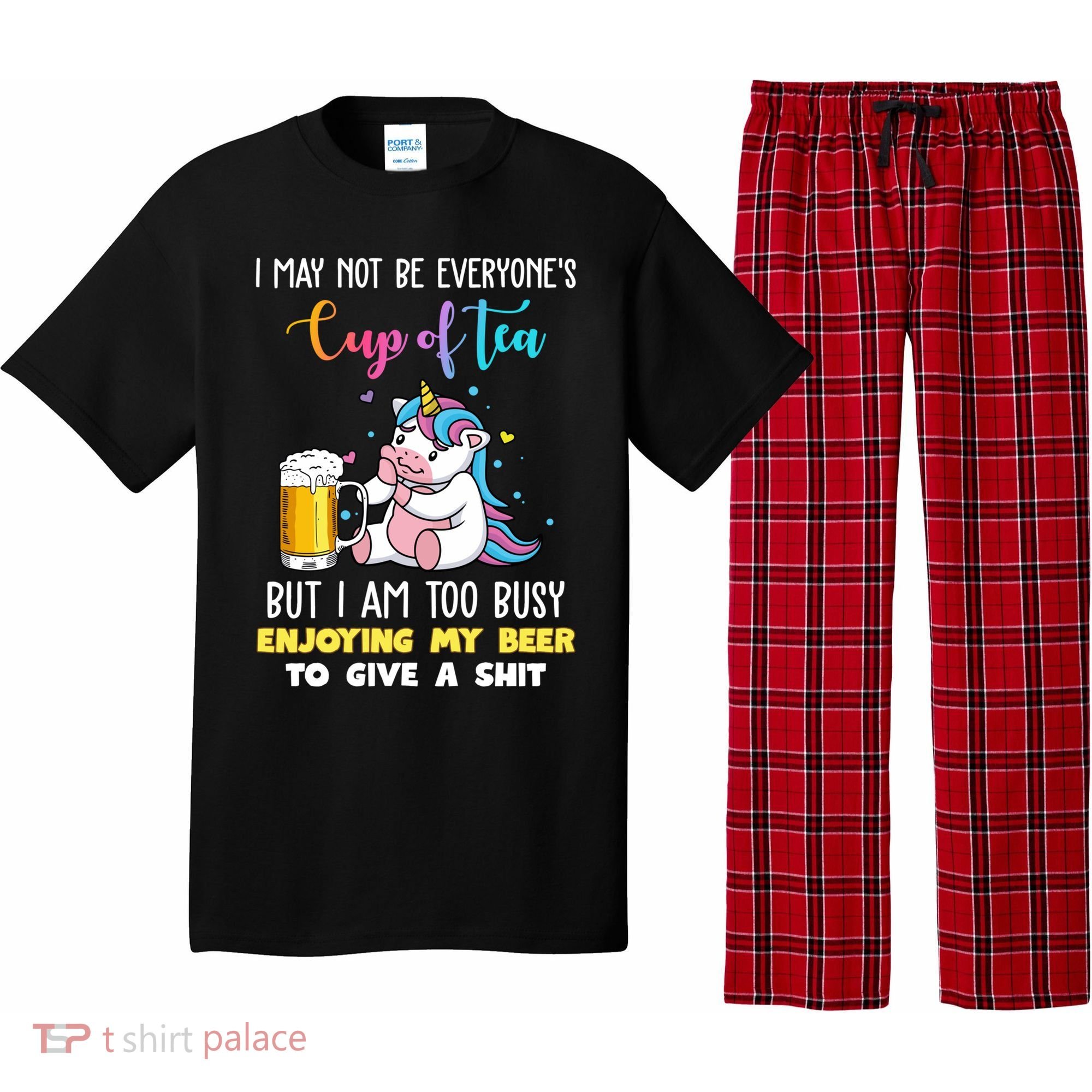 Unicorn I May Not Be Everyones Cup Of Tea Great Gift Pajama Set