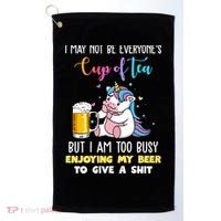 Unicorn I May Not Be Everyones Cup Of Tea Great Gift Golf Towel thumb 0