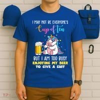 Unicorn I May Not Be Everyones Cup Of Tea Great Gift T-Shirt thumb 6